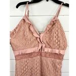 Bardot Fae Pink Ruffled V-Neck Lace Bustier Spaghetti Strap Dress Size 10 Photo 3