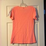 Vanity Short Sleeve Tee with Crochet Detail Medium Photo 4
