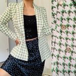 ZARA  Woman Textured Double-breasted Blazer Christmas Jacket Ecru Green Size M Photo 2