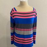 Marc by Marc Jacobs 3/4 Sleeve Multi Color Striped Top Photo 0
