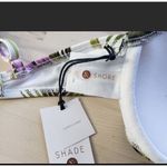 Shade & Shore  32B Bikini Top White Purple Green Floral Tropical Swim Underwire Photo 7