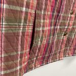 cj banks  Womens 1X Pink Plaid Quilted Jacket Vest Button Ranch Rodeo Old Money Photo 3