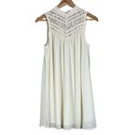 Soulmates NWT Mini Swing Dress Womens M Cream Lace Sleeveless Coastal Cowgirl Photo 1