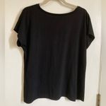 Ruby Rd 🌞. Black with Sequin Embellishment Short Sleeve Shirt Top #O Photo 5