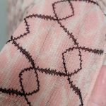 Ny&co NY& peach & brown 90s geo mesh blouse size small Photo 4