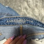 American Eagle  Outfitters Ripped Blue Jean Shorts Tomgirl Shortie Photo 4