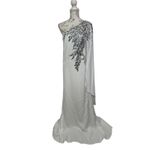 Tadashi Shoji  Columba‎ One Shoulder Gown Sequins Leaf Detail Formal Wear Size 10 Photo 1