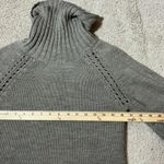 Charlotte Russe  Gray Knit Turtleneck Sweater 3/4 Sleeve Button Cuff Size M Photo 2