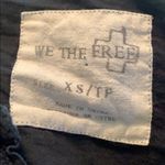 Free People Crochet Detail Black Cropped Buttoned-Down Top Photo 1