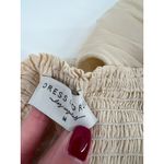 Dress Forum beige ivory smocked peasant ruffle sleeve boho top size medium Photo 6
