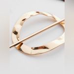 Torrid Fall Autumn Brown Bow Barrette & Gold Hammered Hair Pin Accessory Set Photo 9