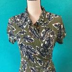 Kori  america green leaf wrap dress in size small Photo 1