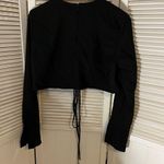 Divided XL black tie up long sleeve crop top Photo 1