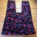 Soft Surroundings high-rise velvet floral print skinny ankle pants 2 Photo 1