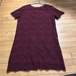 Lulus Lulu’s Take Me To Brunch Lace Shift Dress Burgundy Photo 4