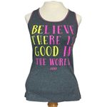 Lorna Jane  ‘Be The Good’ Racerback Ribbed Singlet Tank in Gray Size Medium Photo 1