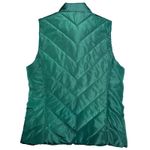 Michael Kors Quilted Puffer Vest Green Zip Front Logo Charm Womens Size Small Photo 6