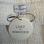 Lost + Wander White Coconut Vine Babydoll Smocked Top Photo 8