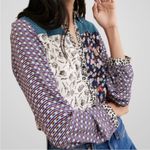 Anthropologie  Maeve Mixed Pattern Button
Front Top Size XS Photo 1