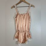 Victoria's Secret Victoria’s Secret Angels Peach and Cream Satin and Lace Romper size Medium Photo 9