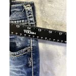 Silver Jeans  Blue Womens Size W28 32L Fluid Denim Suki Mid Straight Embroidered Photo 4