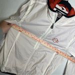 Harley Davison | White and Red Windbreaker‎ Jacket Large Logo Photo 4