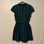 Tommy Hilfiger  green, blue black tartan plaid ruffled belt dress size XXL NEW Photo 10
