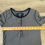 Limited Too Vintage Navy White Stripe Thermal Henley Top Size 18 | Juniors XL | Photo 3