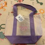 Limited edition NWT Trader Joe purple pastel mini tote bag Photo 0
