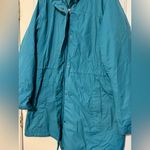 L.L.Bean Women’s Teal Blue/Green Fleece Lined Zip Up Hooded Warmer Winter Coat 1X Photo 4