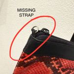 Brighton Vintage  Red/Black Snakeskin Leather Small Pouch Crossbody Bag NO STRAP! Photo 13