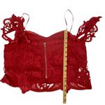 Lush Clothing NWT LUSH WOMEN'S RED LACE CROP TOP - SIZE LARGE  ***Item: 0689 Photo 2
