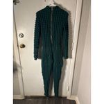 Cherie Los Angeles Green Popcorn Zippered Jumpsuit S Holiday Party Bodycon Xmas Photo 1