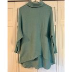Amazon  mint green ribbed cowl neck oversized tunic sweater small Photo 1