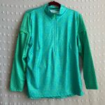 Gretchen Scott Half Zip Pullover St. Lawrence University Sz M Turquoise Kelly Blue Size M Photo 0