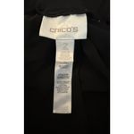 Chico's  Womens 2 Crop US Large Black Slinky Pants Wide‎ Leg Pull On Travel Beach Photo 2