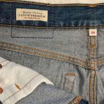 Levi's Premium Denim Blue Jean Mini Skirt Womens Size W25 Raw Hem Button Fly Photo 5