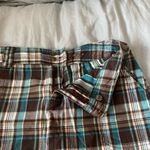 st. john's bay Vintage  Plaid Skort in Brown and Teal Photo 1