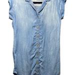 Velvet Heart ‎ Denim Shirt Dress Tencel Button Down Sleeveless Small Chambray Photo 0