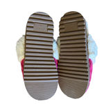 NEW J. Crew Pink Cable Knit Scuff Faux Fur Slippers Size 10 Photo 6