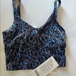 Lululemon Athletica Blue and Black Fitted Crop Tank Top Photo 0