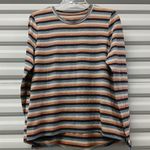 American Eagle Soft & Sexy Plush Sweater Women Large Striped Crew Neck Pullover Photo 0