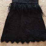Bebe  Black Party Cocktail Dress Feathers Size 0 Photo 3