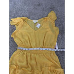 Jessica Simpson Yellow Wrap Dress, Size L New Midi Tiered Dress Photo 5