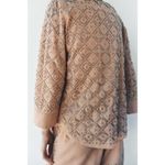 ZARA NWT SET Beaded Embroidery Grommet Shirt Relaxed Short Two Piece Size L/XL Photo 2