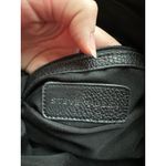 Steve Madden  Rose Foldover Magnetic Zip Up Clutch Purse Black Faux Leather EUC! Photo 6