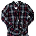 Veronica Beard NWT Emory in Navy Red Plaid Ruched Cargo Short Dress 2 $450 Photo 1