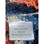 Almost Famous  Crochet Knit Open Front Cardigan Women Multi Stripe Bell Sleeve XL Photo 6