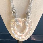 Urban Outfitters NWT Double Strand Silver Tone Acrylic Heart Pendant Necklace Photo 11