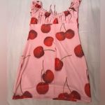Kimchi Blue Pink and Red Mini Dress with Cherry Print Photo 4